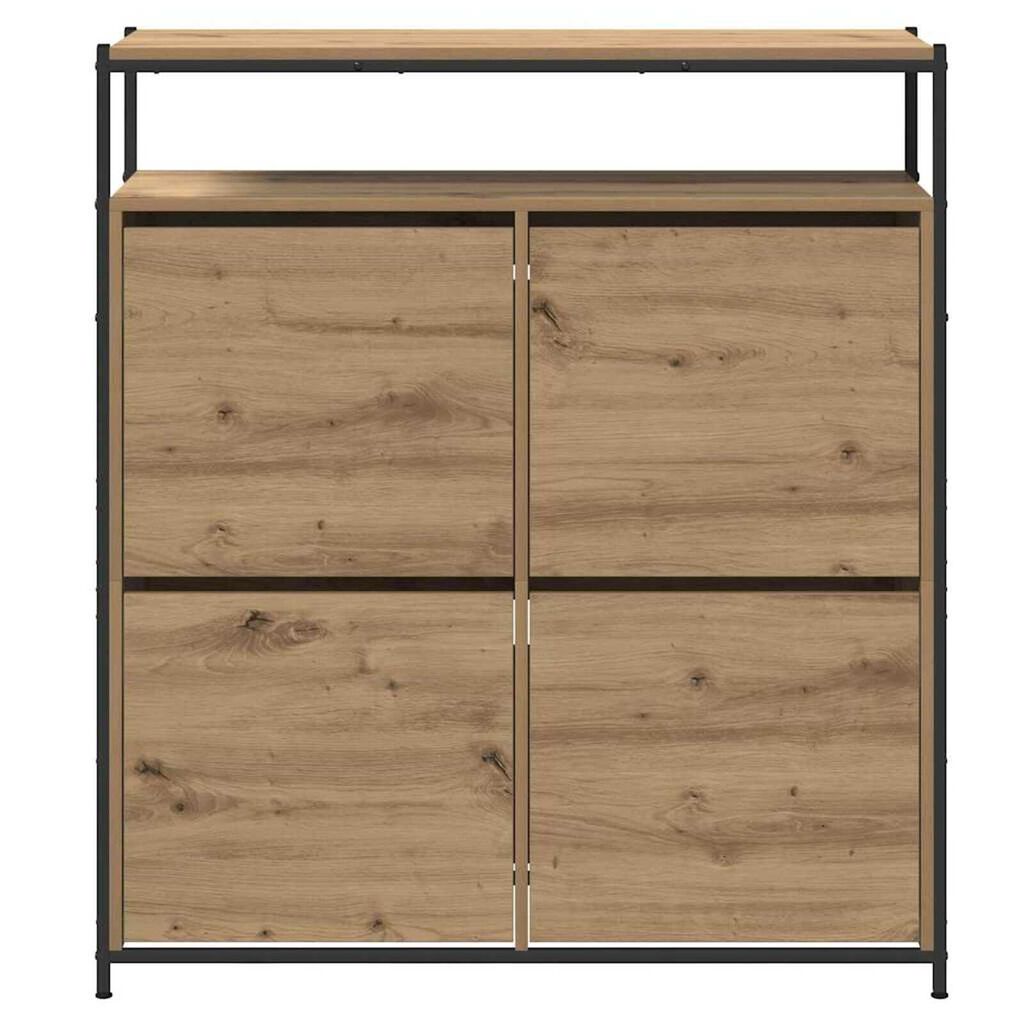 vidaXL Ντουλάπα Παπουτσιών με πόρτα artisan δρυς 100 x 34 x 112 εκ