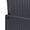 vidaXL Σέτ φαγητού για κήπο 5 pcs Ανθρακί Rattan Polt