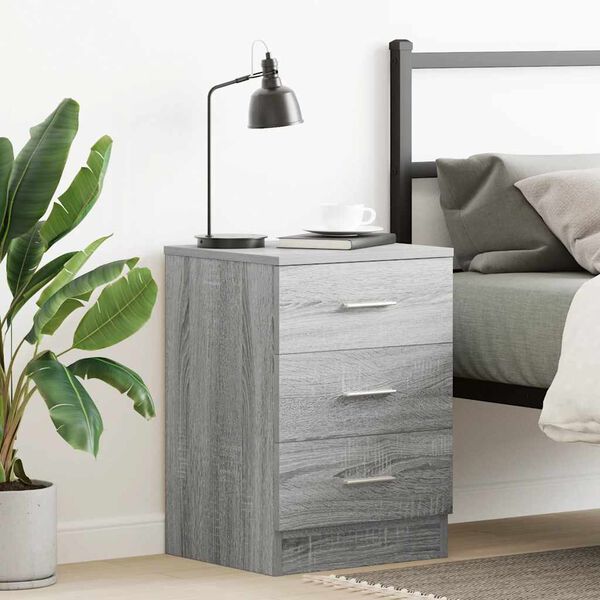 vidaXL Κομοδίνο Γκρι Sonoma 38x35x56 εκ. από Επεξεργασμένο Ξύλο