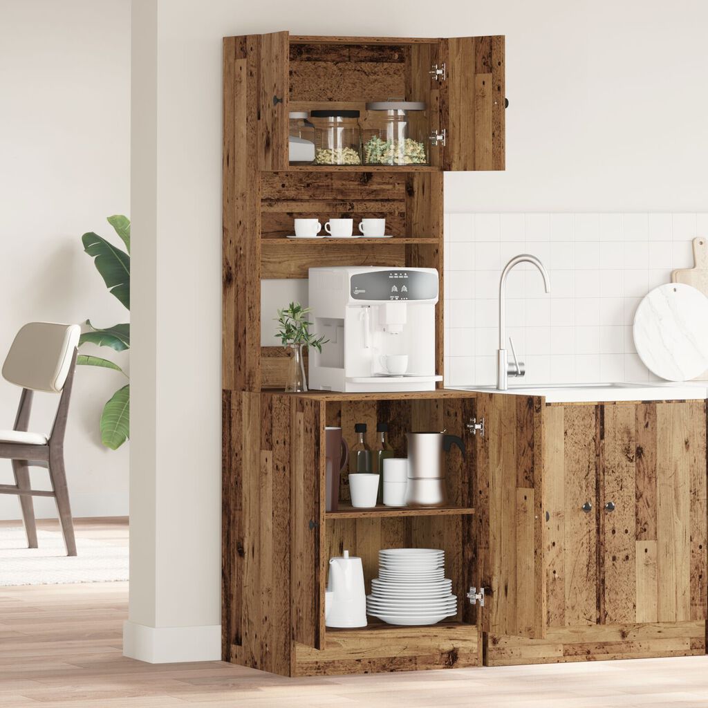 vidaXL Ντουλάπα Κουζίνας Παλιά Ξύλα 60x50x180 εκ. Κατασκευασμένο Ξύλο