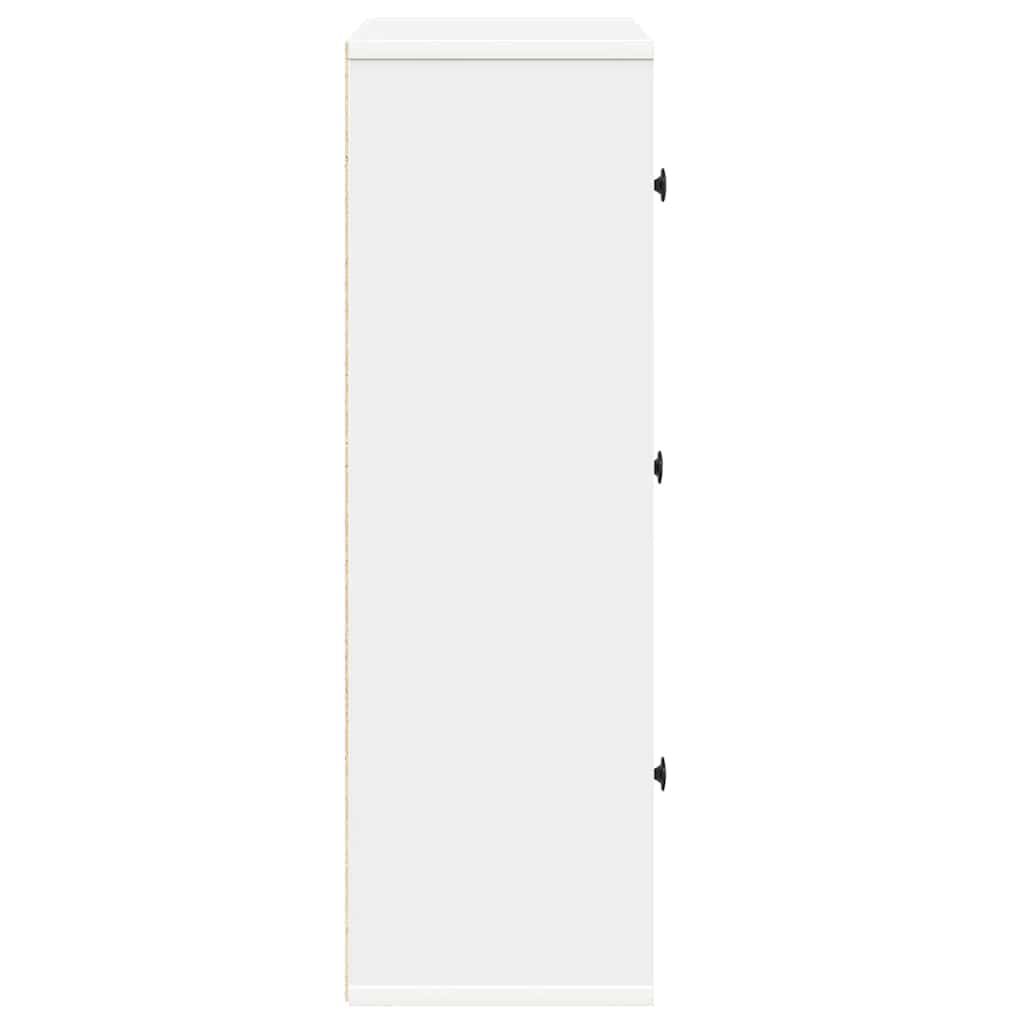 vidaXL Βιβλιοθήκη Λευκή 60x24x76,5 εκ. από Επεξεργασμένο Ξύλο