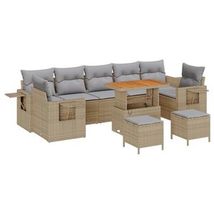 vidaXL &Sigma;&epsilon;&tau; &Kappa;&alpha;&nu;&alpha;&pi;έ &Kappa;ή&pi;&omicron;&upsilon; 10 pcs &Mu;&pi;έ&zeta; &kappa;&alpha;&iota; &Alpha;&nu;&omicron;&iota;&chi;&tau;ό &Gamma;&kappa;&rho;&iota; &sigma;&upsilon;&nu;&theta;&epsilon;&tau;&iota;&kappa;ό &rho;&alpha;&tau;ά&nu;