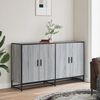 vidaXL Sideboard Grey Sonoma 134x35x76 cm Ξύλινο μηχανουργικό ξύλο