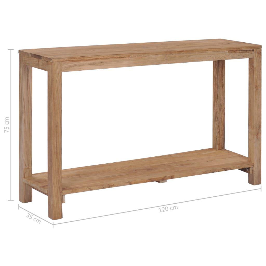 vidaXL Τραπέζι Κονσόλα 120 x 35 x 75 εκ. από Μασίφ Ξύλο Teak