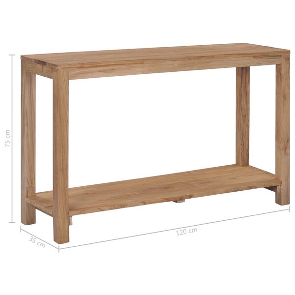 vidaXL Τραπέζι Κονσόλα 120 x 35 x 75 εκ. από Μασίφ Ξύλο Teak