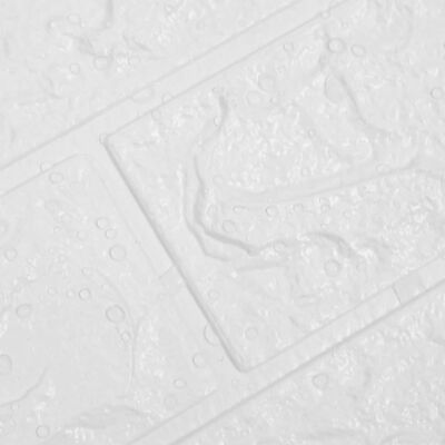 vidaXL 3D Τούβλα Ταπετσαρίας Αυτοκόλλητα Λευκά 10 τεμ.