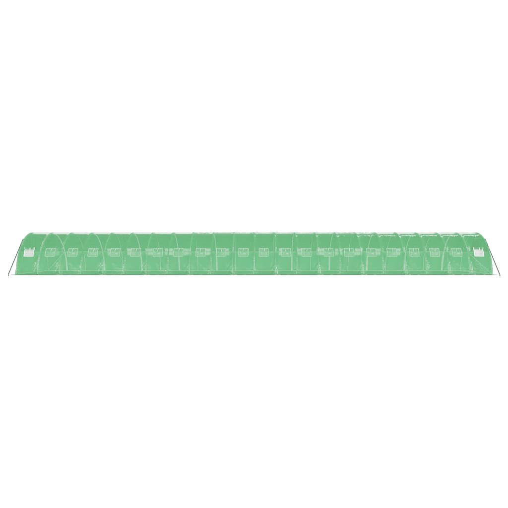 vidaXL Θερμοκήπιο Πράσινο 88 μ² 22 x 4 x 2 μ. με Ατσάλινο Πλαίσιο