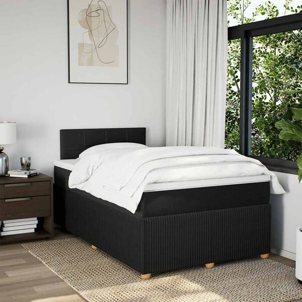 vidaXL &Kappa;&rho;&epsilon;&beta;ά&tau;&iota; Boxspring &mu;&epsilon; &Sigma;&tau;&rho;ώ&mu;&alpha; &Mu;&alpha;ύ&rho;&omicron; 120x200 &epsilon;&kappa;. &Upsilon;&phi;&alpha;&sigma;&mu;ά&tau;&iota;&nu;&omicron;