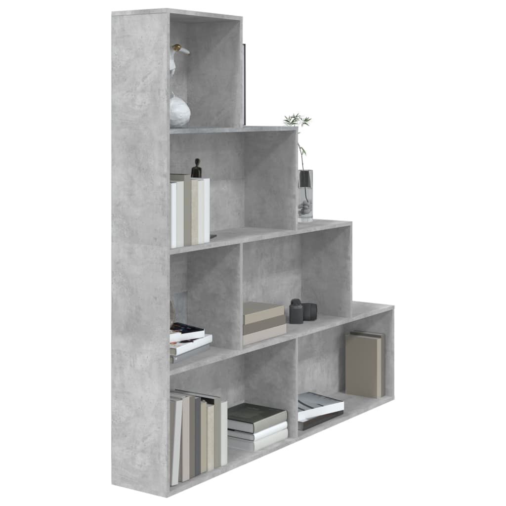 vidaXL Βιβλιοθήκη/Διαχωριστικό Γκρι Σκυροδ. 155x24x160 εκ. Επεξ. Ξύλο
