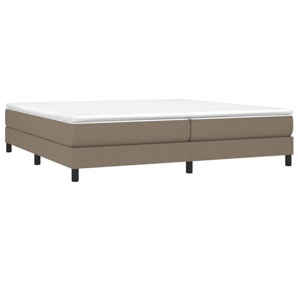 vidaXL Σκελετός Κρεβατιού Χωρίς Στρώμα Taupe 200x200 εκ.Υφασμάτινο