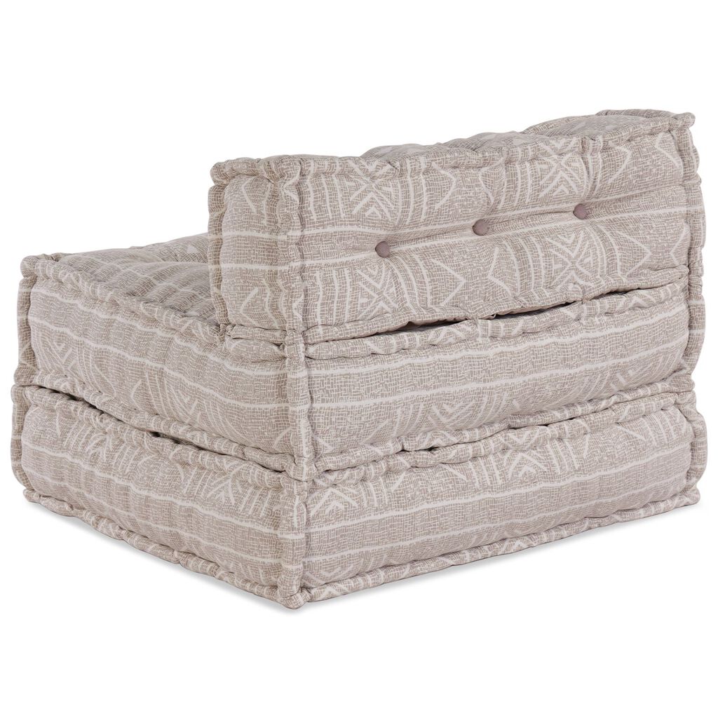 vidaXL Modular Pouffe Ανοιχτό Καφέ 70x70x54 Ύφασμα