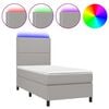 vidaXL &Kappa;&rho;&epsilon;&beta;ά&tau;&iota; Boxspring &mu;&epsilon; &Sigma;&tau;&rho;ώ&mu;&alpha; & LED &Alpha;&nu;.&Gamma;&kappa;&rho;&iota; 100x200&epsilon;&kappa;. &Upsilon;&phi;&alpha;&sigma;&mu;ά&tau;&iota;&nu;&omicron;