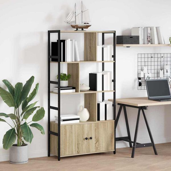 vidaXL Ράφι Βιβλίων Δρύς Sonoma 80 x 30 x 155,5 εκ Επεξεργασμένο ξύλο