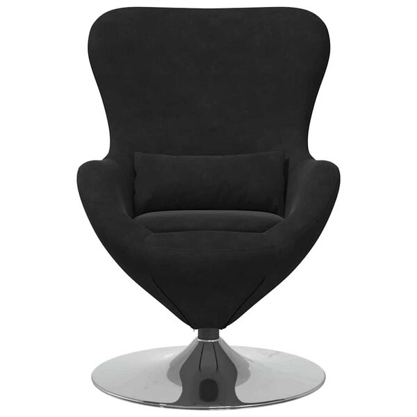 vidaXL Κάθισμα-αυγό Μαύρο 63 x 73 x 90 εκ Βελούδο
