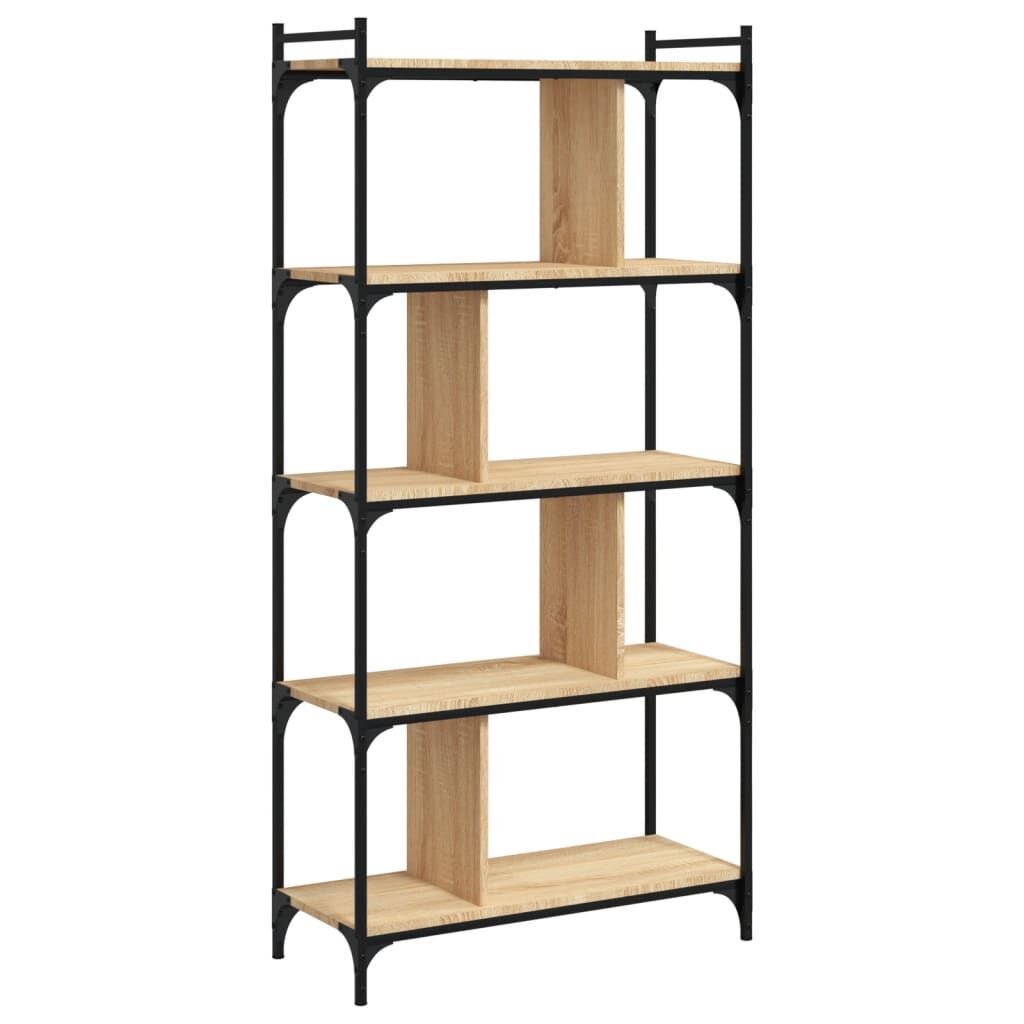 vidaXL Βιβλιοθήκη 5 Επιπέδων Sonoma Δρυς 76 x 32 x 158 εκ. Επεξ. Ξύλο