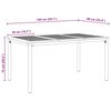 vidaXL Σέτ φαγητού για κήπο 7 pcs Μαύρο και καφέ 150 x 90 x 75 cm