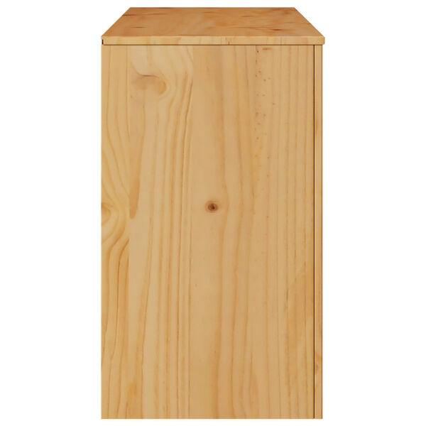 vidaXL Συρταριοθήκη με ράφι Καφέ 111 x 43 x 73.5 εκ. Μασίφ ξύλο πεύκου