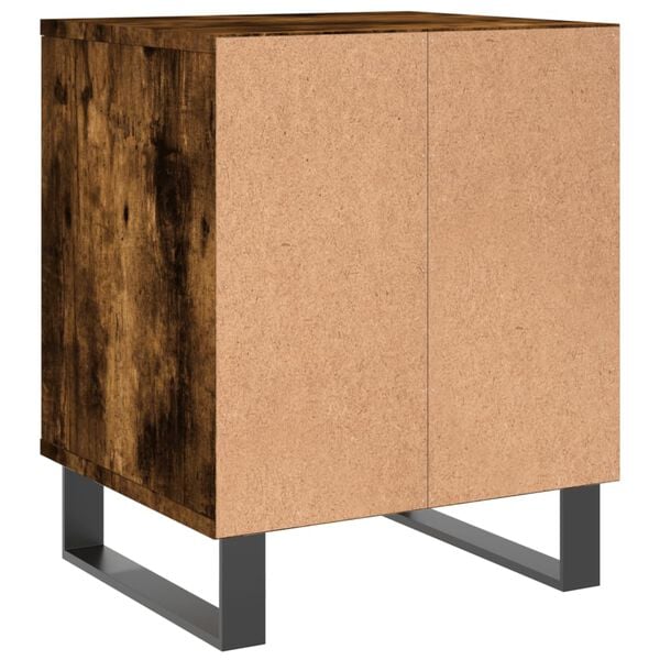 vidaXL Κομοδίνο Καπνιστή Δρυς 40 x 35 x 50 εκ. από Επεξεργ. Ξύλο