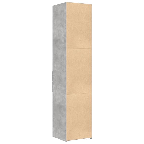 vidaXL Ντουλάπι Γκρι Σκυροδέματος 40x42,5x185 εκ. Επεξεργασμένο Ξύλο