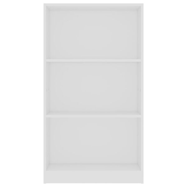 vidaXL Βιβλιοθήκη με 3 Ράφια Λευκή 60x24x109 εκ. Επεξεργασμένο Ξύλο