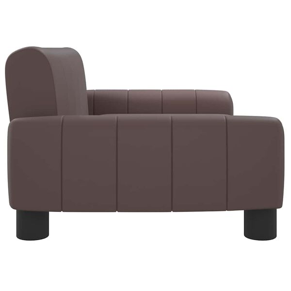 vidaXL Καναπές Παιδικός Καφέ 70 x 45 x 30 εκ. από Συνθετικό Δέρμα