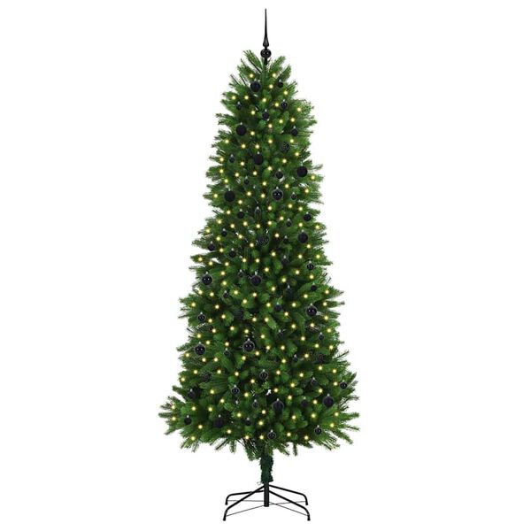 vidaXL Χριστουγεννιάτικο Δέντρο με 300 LED με βάση Πράσινο 240 cm PE
