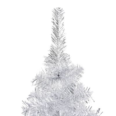 vidaXL Χριστουγεν Δέντρο Προφωτισμένο Τεχνητό Μπάλες Ασημί 150εκ PET