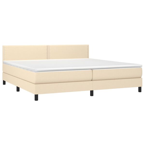 vidaXL &Kappa;&rho;&epsilon;&beta;ά&tau;&iota; Boxspring &mu;&epsilon; &Sigma;&tau;&rho;ώ&mu;&alpha; & LED &Kappa;&rho;&epsilon;&mu; 200x200 &epsilon;&kappa;. &Upsilon;&phi;&alpha;&sigma;&mu;ά&tau;&iota;&nu;&omicron;