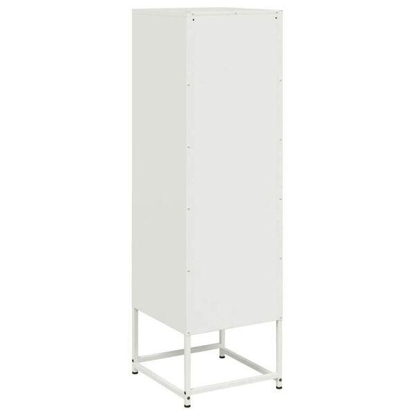vidaXL Μπουφές Λευκός 36x39x123 εκ. από Ατσάλι