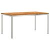 vidaXL Σέτ φαγητού για κήπο 5 pcs Καφέ Μασίφ ξύλο teak