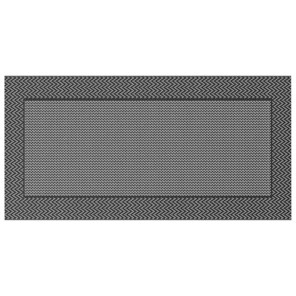 vidaXL Χαλί εξωτερικού χώρου ARAKIL Μαύρο και γκρι 300 x 500 cm PP