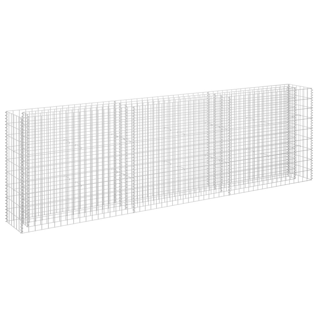 vidaXL Συρματοκιβώτιο-Γλάστρα Υπερυψωμένη 270x30x90 εκ. Γαλβ. Χάλυβας