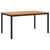 vidaXL Σέτ φαγητού για κήπο 5 pcs Μαύρο 150 x 90 x 75 cm