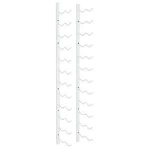 vidaXL Ραφιέρα Κρασιών Τοίχου για 24 Φιάλες Λευκή Σιδερένια