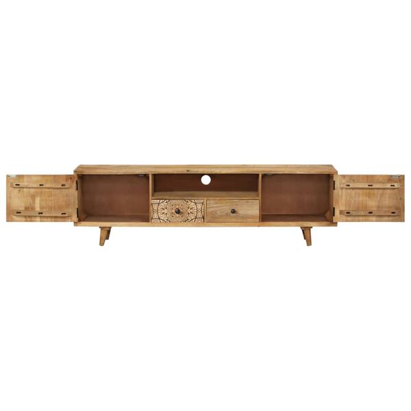 vidaXL Έπιπλο Τηλεόρασης 140 x 30 x 40 εκ. από Μασίφ Ξύλο Μάνγκο