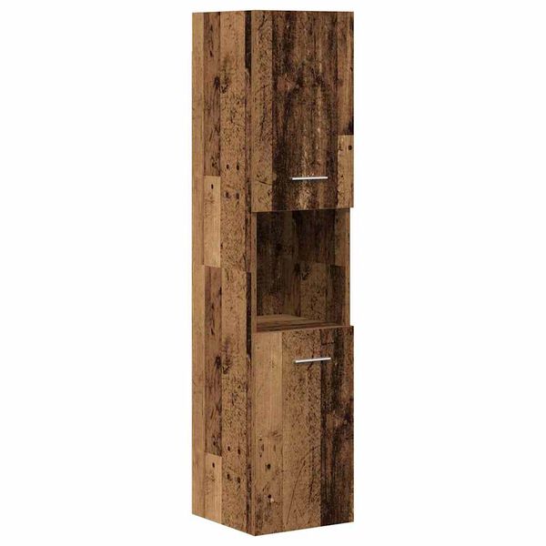 vidaXL Σετ Επίπλων Μπάνιου 3Τεμαχίων Παλιό Ξύλο από Επεξεργασμένο Ξύλο