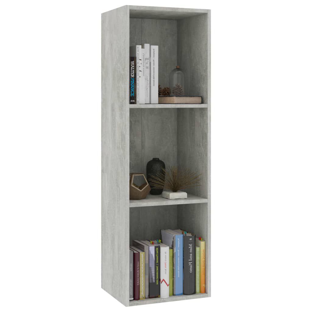 vidaXL Βιβλιοθήκη/Έπιπλο TV Γκρι Σκυροδέματος 36x30x114 εκ Επεξ. Ξύλο