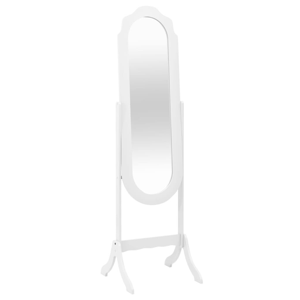 vidaXL Καθρέπτης Επιδαπέδιος Λευκός 45,5x47,5x160 εκ. Επεξ. Ξύλο