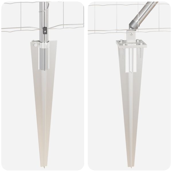 vidaXL Euro Fence με 7 αγκιστρώσεις 0.6x10 μ Γαλβανισμένος Χάλυβας