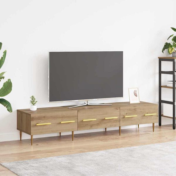vidaXL &Nu;&tau;&omicron;&upsilon;&lambda;ά&pi;&iota; TV Artisan Oak 150 x 36 x 30 &epsilon;&kappa; &Epsilon;&pi;&epsilon;&xi;&epsilon;&rho;&gamma;&alpha;&sigma;&mu;έ&nu;&omicron; &xi;ύ&lambda;&omicron;