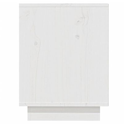 vidaXL Παπουτσοθήκη Λευκή 110 x 34 x 45 εκ. από Μασίφ Ξύλο Πεύκου