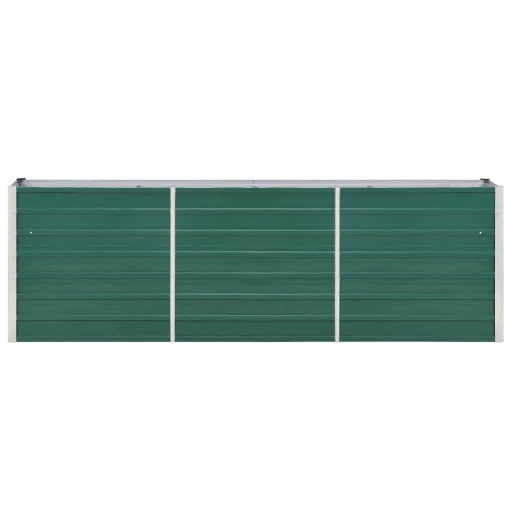 vidaXL Ζαρντινιέρα Υπερυψωμένη Πράσινη 240x40x77 εκ. Γαλβαν. Χάλυβας