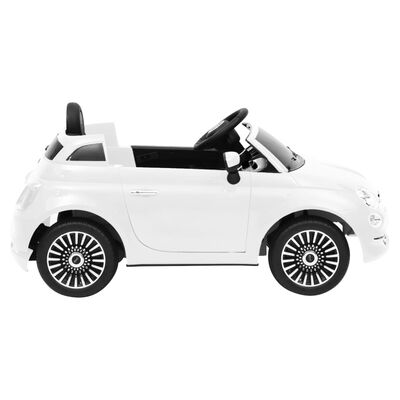 vidaXL Παιδικό Αυτοκίνητο Ηλεκτρικό Fiat 500 Λευκό