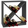 vidaXL Κάβα Κρασιών Γκρι 62 x 25 x 62 εκ. από Μασίφ Ξύλο Πεύκου