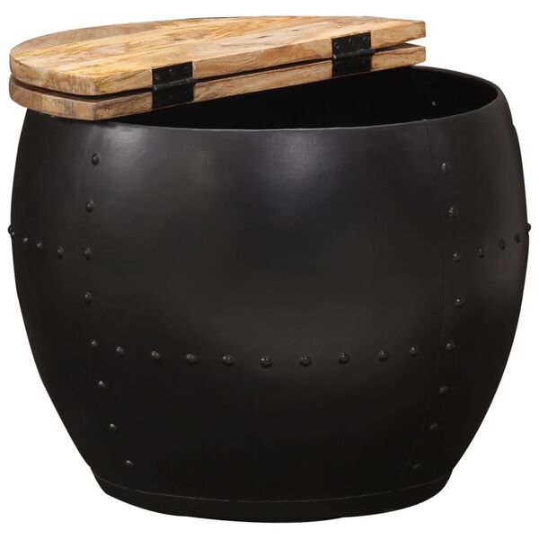 vidaXL Τραπεζάκι Σαλονιού Στρογγυλό 53 x 43 εκ. από Μασίφ Ξύλο Μάνγκο