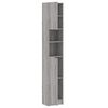 vidaXL Ντουλάπι Μπάνιου Γκρι Sonoma 32x25,5x190 εκ. Επεξεργασμένο Ξύλο