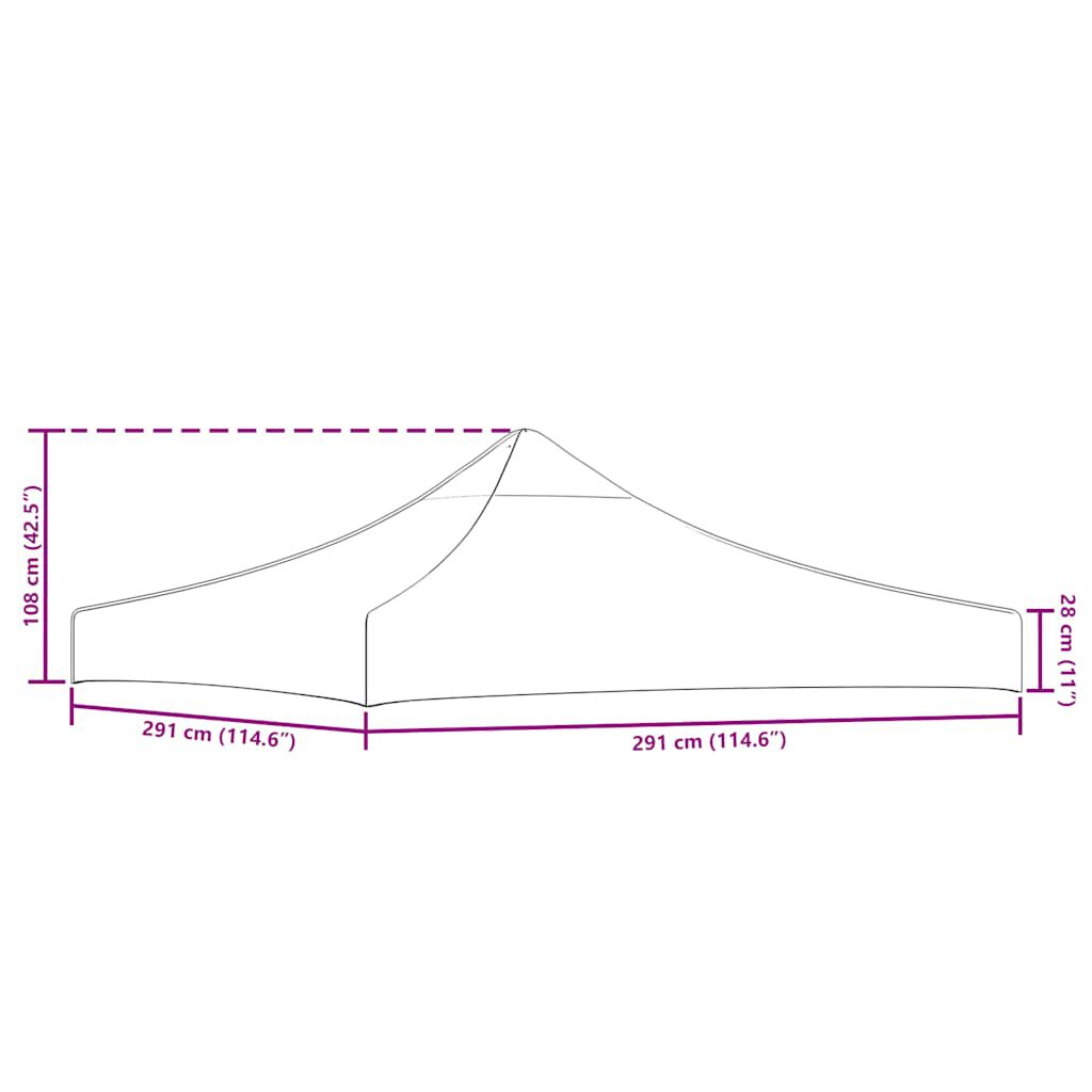 vidaXL Κάλυμμα Τέντας Εκδηλώσεων Μπεζ 3 x 3 μ. 270 γρ/μ²