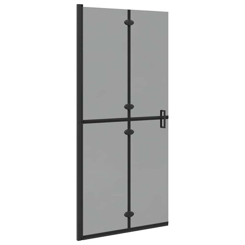 vidaXL Τοίχος ντους Walk-in Άλλο Μαύρο και σκούρο διαφανές 90 x 190 cm