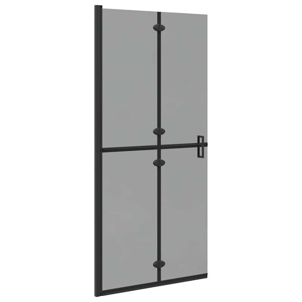vidaXL Τοίχος ντους Walk-in Άλλο Μαύρο και σκούρο διαφανές 90 x 190 cm