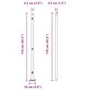 vidaXL Στύλος Περιφράξεων 52 pcs Ασημί Μέγεθος: 3.2 x 3.2 x 110 εκ.
